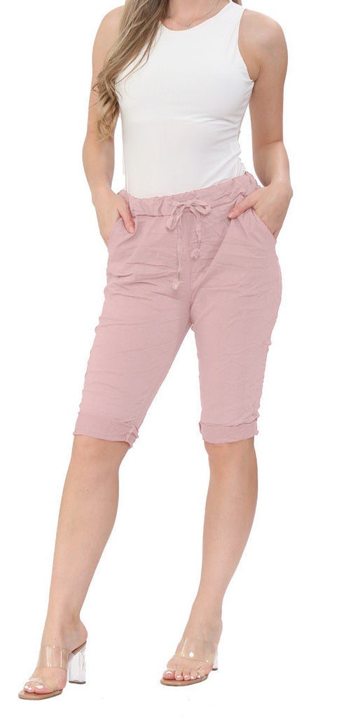 Womens Italian plain Magic Causal Short